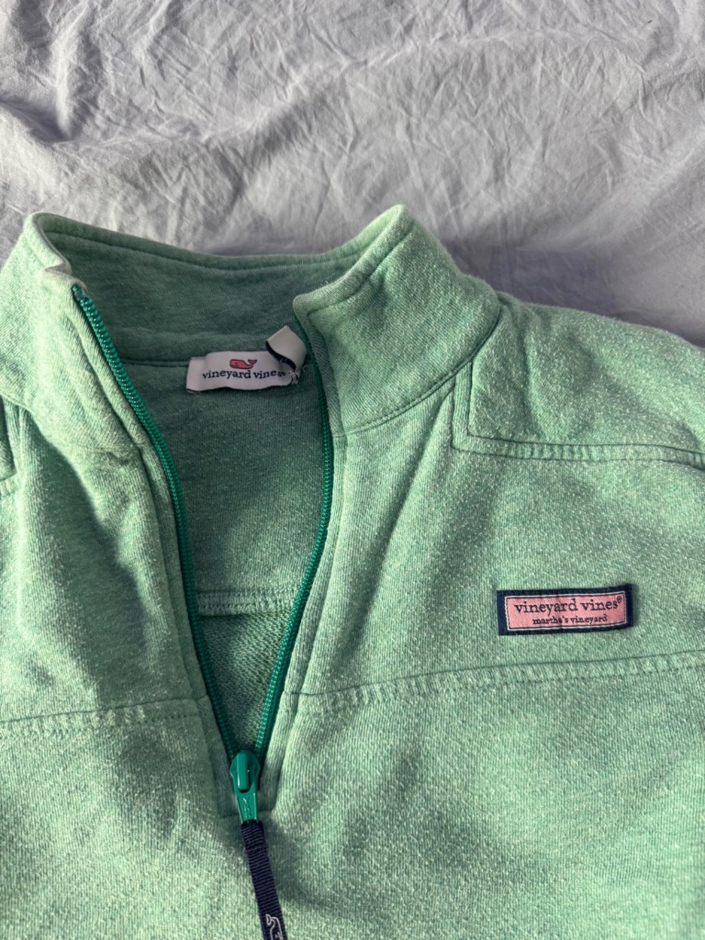 Vineyard Vines Green Quarter-Zip Pullover Jacket